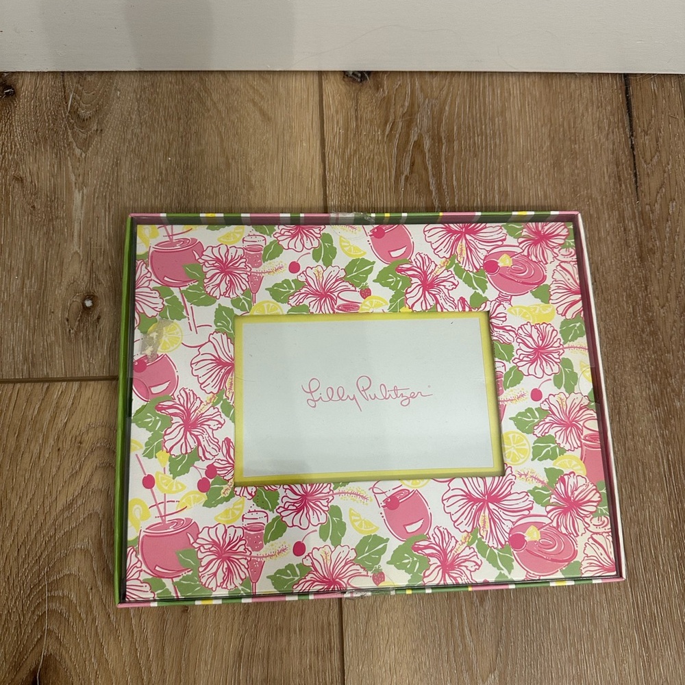 Lilly Pulitzer Pink and Green Floral Frame